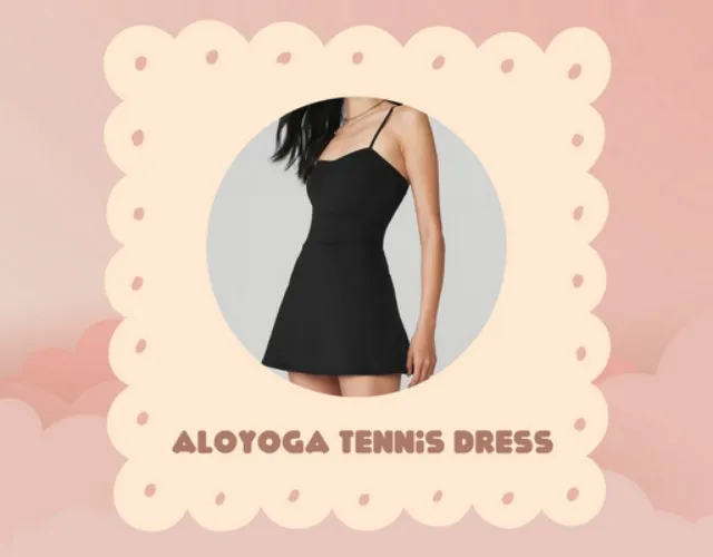 Alosoft Courtside Tennis Dress - Black | Black / XS