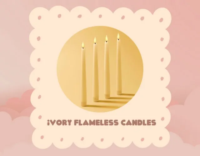 Ivory Flameless Taper Candles