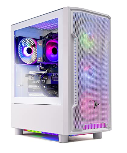 Skytech Archangel Gaming PC, Ryzen 5 7600X 4.7 GHz (5.3GHz Turbo Boost), NVIDIA RTX 4060 Ti 8GB GDDR6X, 2TB NVMe M.2 SSD, 16GB DDR5 RAM 5200, 650W Gold PSU, Wi-Fi, Win 11 Home