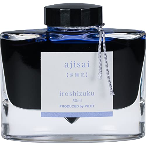 PILOT Iroshizuku Bottled Fountain Pen Ink, Ajisai, Hydrangea (Blue Purple) 50ml Bottle (69211) - Periwinkle