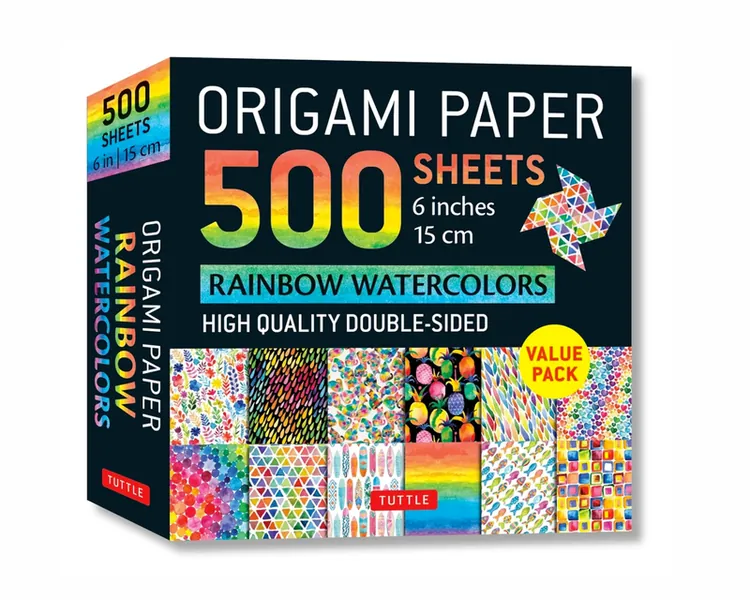 Origami Paper 500 Sheets Rainbow Watercolors