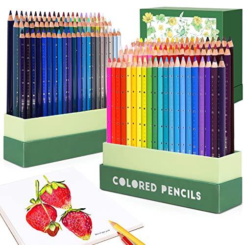 Arrtx Lot de 126 crayons de couleur Premium avec noyau doux, texture crémeuse, haute résistance à la lumière et pigments riches saturés pour adultes, professionnels, débutants - 126 Couleurs