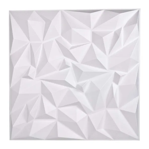 TroyStudio Acoustic Sound Diffuser Panels - 19.7 X 19.7 X 1 inches Pack of 12 PVC Wall Art Panels, Studio Diffuse Treatment Tiles Diffusor Panels for Wall & Ceiling Decor (Clutter, White) - Clutter, White