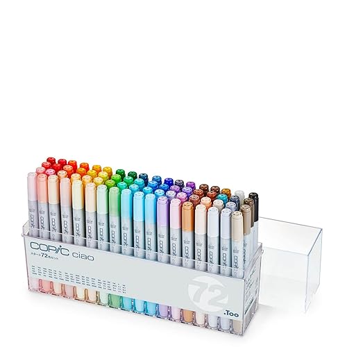 Too Copic Ciao Start Set of 72 Colors, Made in Japan, Multicolored Illustration Markers, Markers, Marker Pens - Set of 72 colors