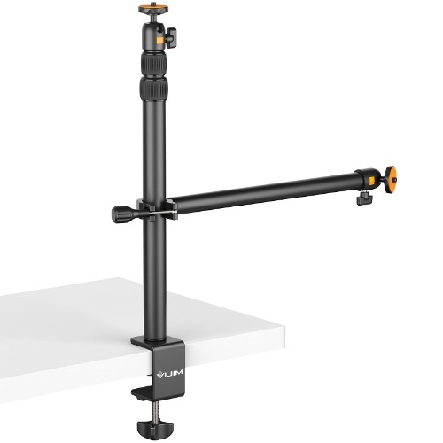 Camera Desk Mount Stand with Auxiliary Holding Arm