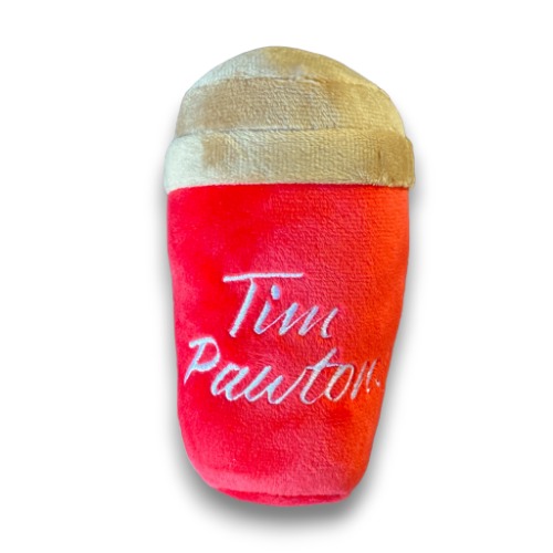Tim Pawtons Coffee Plush Dog Toy