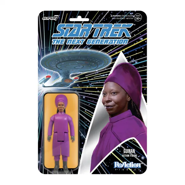 Super7 Star Trek: The Next Generation: Guinan Reaction Figure, Multicolor