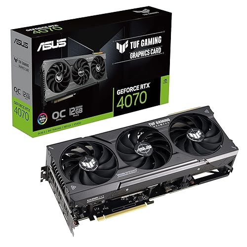 ASUS TUF Gaming NVIDIA GeForce RTX™ 4070 OC Edition Gaming Graphics Card (PCIe 4.0, 12GB GDDR6X, HDMI 2.1, DisplayPort 1.4a) - TUF Gaming - RTX4070|OC