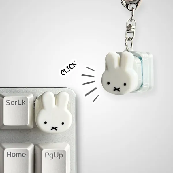 Miffy Keycap & Keychain | Stress Relief Fidget Toy | Cartoon Collection | 3D Printed Gifts
