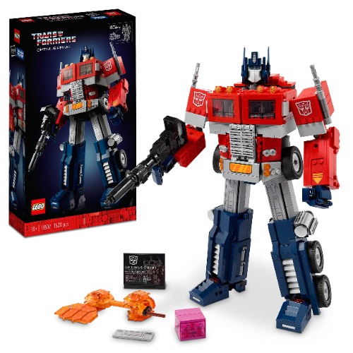 LEGO 10302 Icons Optimus Prime Transformers Figure Set, Collectible Transforming 2in1 Robot and Truck Model Building Kit for Adults, Xmas Gift for Men, Women, Him, Her