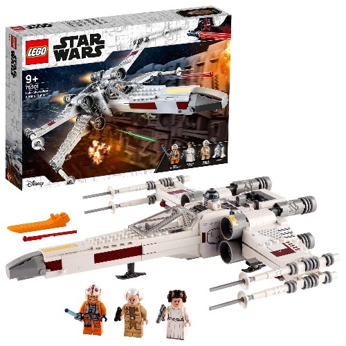LEGO 75301 Star Wars Luke Skywalker's X-Wing Fighter Building Toy, Gifts for Boys & Girls with Princess Leia Minifigure and R2-D2 Droid Figure