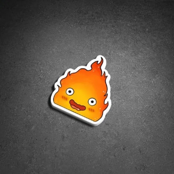 Howl's Moving Castle Calcifer Studio Ghibli Sticker | Etsy Canada