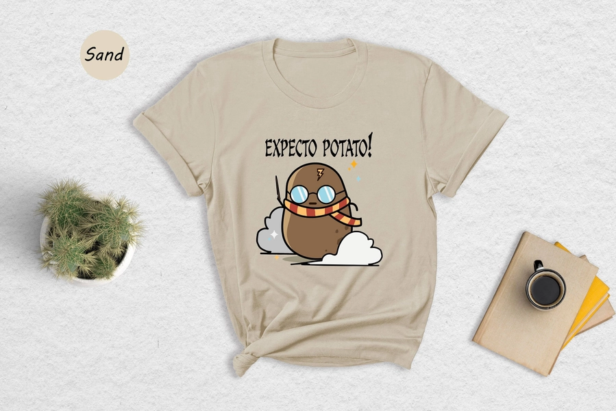 Funny Expecto Potato T-Shirt, Wizard World T-Shirt, Funny Potterhead Gift, Humorous Harry Potter Shirt, Hogwarts T-Shirt