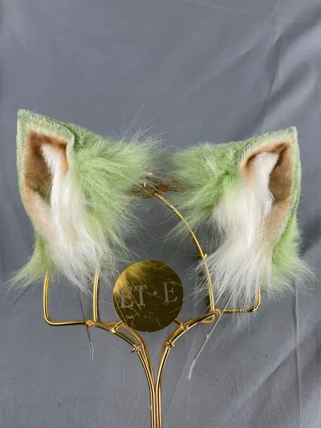 Green Fox Ears Cosplay Cat Ear Wolf Cosplay Ears Lolita Headband Fox Cosplay Ears Halloween Cosplay Costume Accessories Cosplay Ear