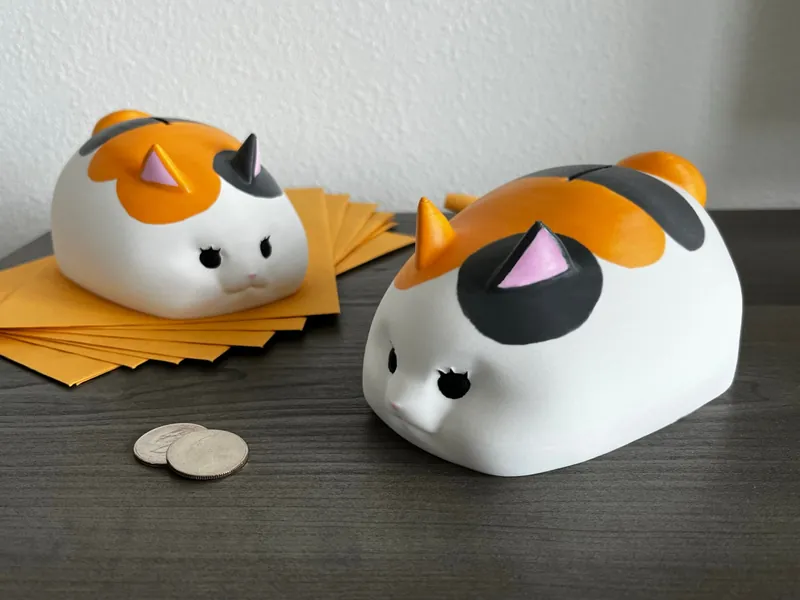 Fat Cat - Fat Cat Bank - XL Print - Final Fantasy XIV - Desk Buddy / Piggy Bank - FFXIV Inspired!