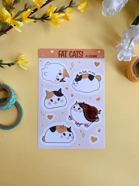 Fat Cat Sticker Sheet