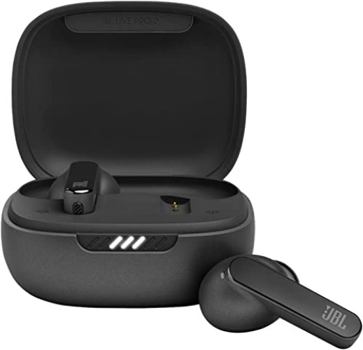 JBL Live Pro 2 TWS – wasserdichte, True-Wireless In-Ear-Kopfhörer mit Noise-Cancelling in Schwarz – Mit bis zu 40 h Musikwiedergabe - Schwarz