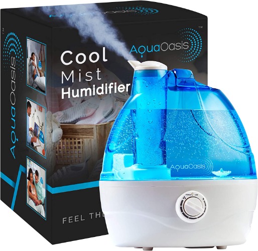 AquaOasis™ Cool Mist Humidifier {2.2L Water Tank} Quiet Ultrasonic Humidifiers for Bedroom & Large room - Adjustable -360 Rotation Nozzle, Auto-Shut Off, Humidifiers for Babies Nursery & Whole House - Humidifier (Large)