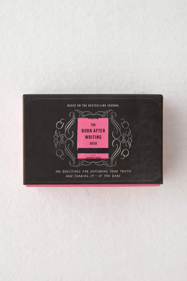 The Burn After Writing Card Deck By Sharon Jones