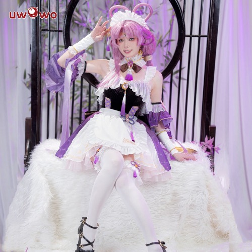 【Pre-sale】Uwowo Honkai Star Rail Fanart Fuxuan Maid Fox Cosplay Costume - M