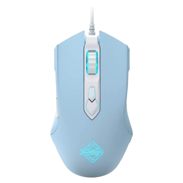 AJ52 Watcher RGB Gaming Mouse, Programmable 7 Buttons, Ergonomic LED Backlit USB Gamer Mice Computer Laptop PC, for Windows Mac OS Linux, Blue