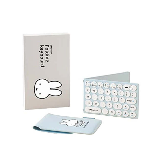 Miffy Folding Keyboard, 3.5mm Folding Bluetooth Keyboard, Lightest & Slimmest Bluetooth Wireless Foldable Keyboard in The World（Blue）