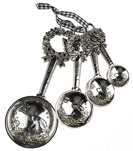 Attractive Bunny Rabbit & Butterfly Ornate Measuring Spoon Set