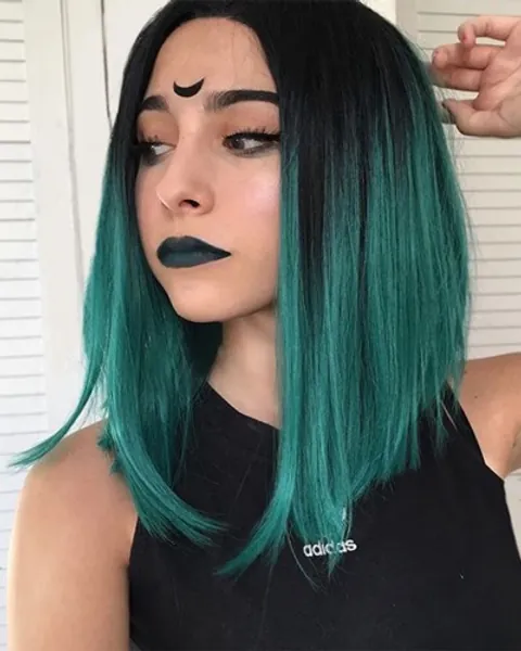Green Short Synthetic Lace Front Wig WT008 | Default Title