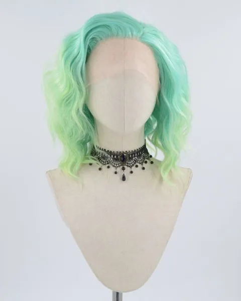 Mint Green Synthetic Lace Front Wig WW022 | Default Title