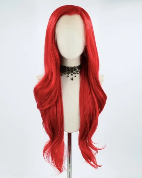 Red Synthetic Lace Front Wig WT037 | Default Title