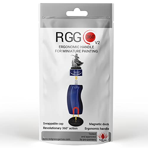 Redgrassgames RGG 360 V2 Painting Handle for Miniature - Blue Grey Putty Edition - RGG360 v2 Blue Gray
