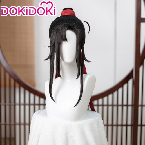 【Ready For Ship】DokiDoki Dao Mo To Shi Cosplay Shounen Wei Wu Xian Teenager Ver Mo Dao Zu Shi Black Long Wig Men / Hairband | Shounen Wei Wu Xian Wig Only