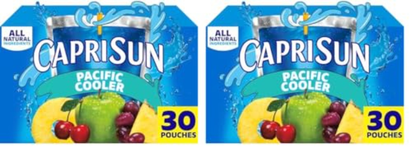 Capri Sun Pacific Cooler Mixed Fruit Naturally Flavored Kids Juice Drink Blend (30 ct Box, 6 fl oz Pouches) (Pack of 2) - 6 Fl Oz (Pack of 60)
