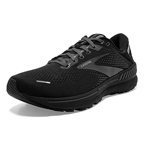 Brooks Men's Adrenaline GTS 22 Supportive Running Shoe - 10.5 - Black/Black/Ebony