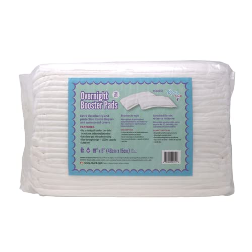 Overnight Booster Pads, Scented, X-Large with Adhesive Strip, 2500 ml Mega Capacity
