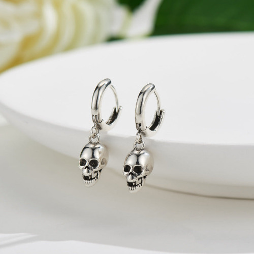 Skull Sterling Silver Earrings