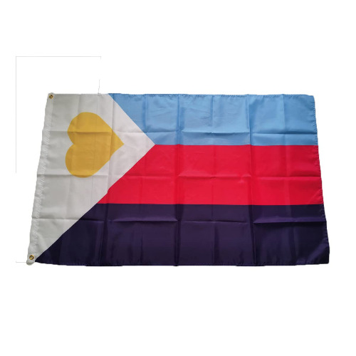NEW Polyamory Pride Flag 3 x 5 Ft outdoor Flag, Vivid Color and Double Stitched with two brass grommets for decoration