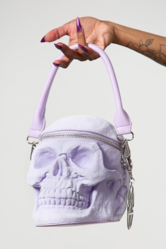 Grave Digger Skull Handbag [LILAC] | One Size / Lilac / 100% PU