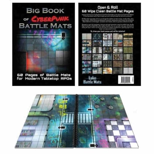 Loke Giant Book of Cyberpunk Battle Mats , Red