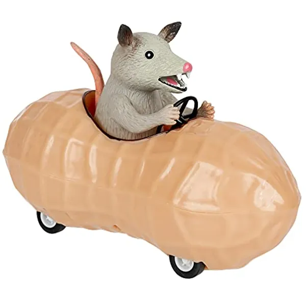 Mcphee Archie Possum in a Peanut Pull Back Toy Car