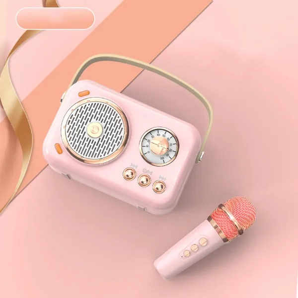 On-the-Go Mini Karaoke Machine - Blush Pink