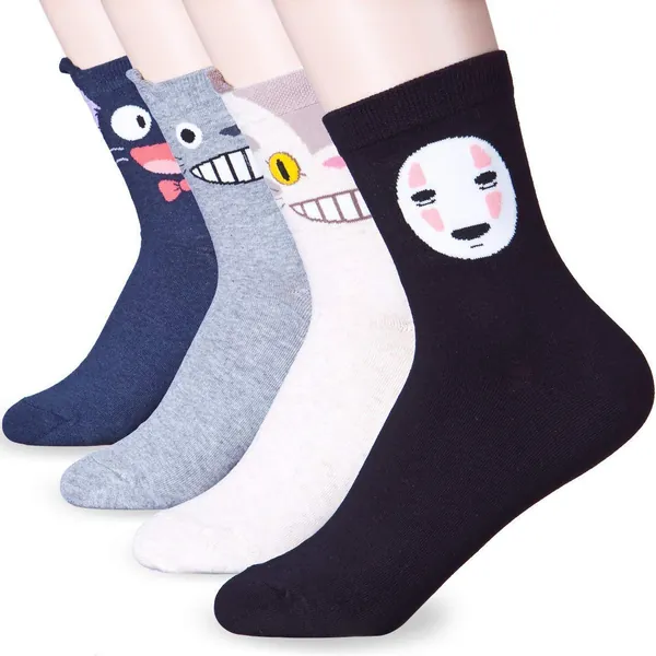 OKIE OKIE Womens Cat Socks - Crazy Cute Animal Dog Owl Print Crew Novelty Fun Funny Gifts