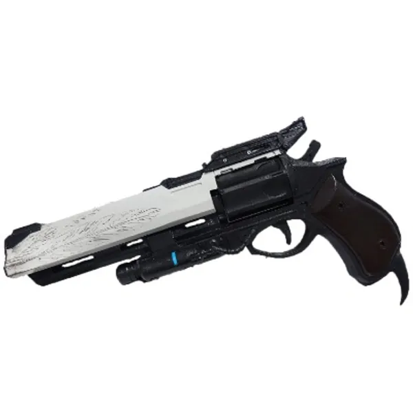 Designed By Hawkmoon Hand Cannon Replica Free Banner, has Moving Ammo, Plastic Light and Durable. Safe, Does not Shoot, 38 cm