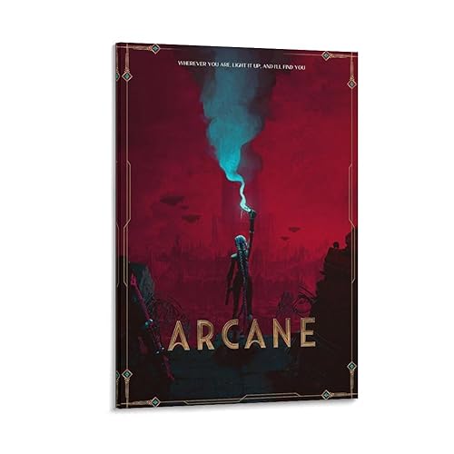 MWKGQXKL Arcane Canvas Poster Bedroom Decor Landscape Office Room Decor Gift 16x24inch(40x60cm) - 16x24inch(40x60cm) - Frame-style