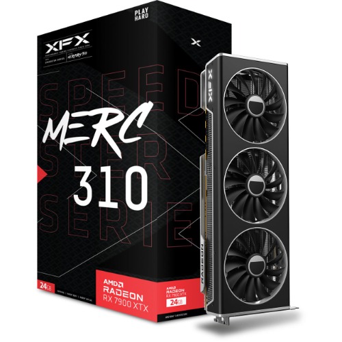 24GB XFX Radeon RX 7900 XTX Speedster MERC 310 Black Edition Aktiv PCIe 4.0 x16 (Retail) - RX 7900