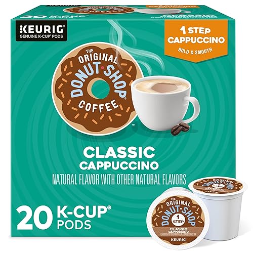 The Original Donut Shop One-Step Classic Cappuccino, Keurig Single-Serve K-Cup Pods, 20 Count (Pack of 1) - Classic Cappuccino - 20 Count (Pack of 1)
