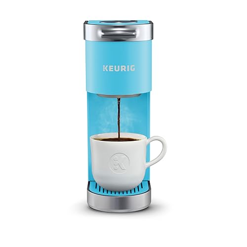 Keurig K-Mini Plus Single Serve K-Cup Pod Coffee Maker, with 6 to 12oz Brew Size, Stores up to 9 K-Cup Pods, Travel Mug Friendly, Cool Aqua - Cool Aqua