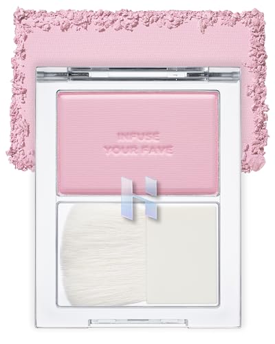 HOLIKA HOLIKA Infusing Blush with Brush - Lightweight, Smooth, Blendable Cheek Blusher, Sebum-Control, Natural Pore Coverage, Built-In Brush, Long-Lasting Pigment for Romantic Mood (03 SOAPY) - 03 SOAPY - 2.56 Ounce (Pack of 1)