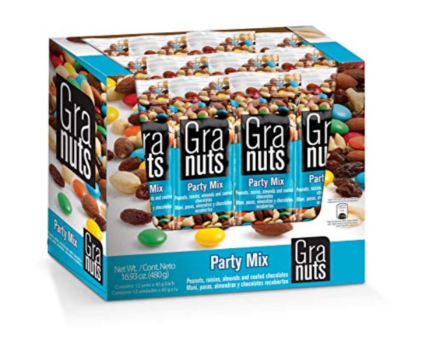 Granuts Party Mix | Sweet Chocolate-Coated Candies + Soft Raisins | Crunchy, Salted Peanuts | Classic Flavors | On-the-Go Snack | 1.41 Oz (12 Inner Packs) - 1 Count (Pack of 1)