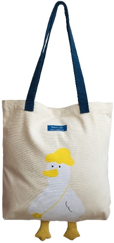 YiKitHom Canvas Cute Tote Bag for School - Little Duck-2